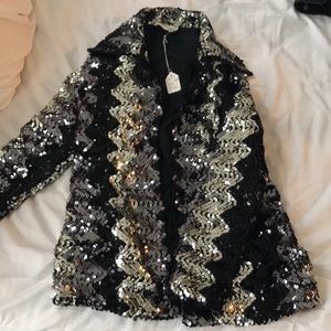Vintage sequin collared blazer jacket. So fun!